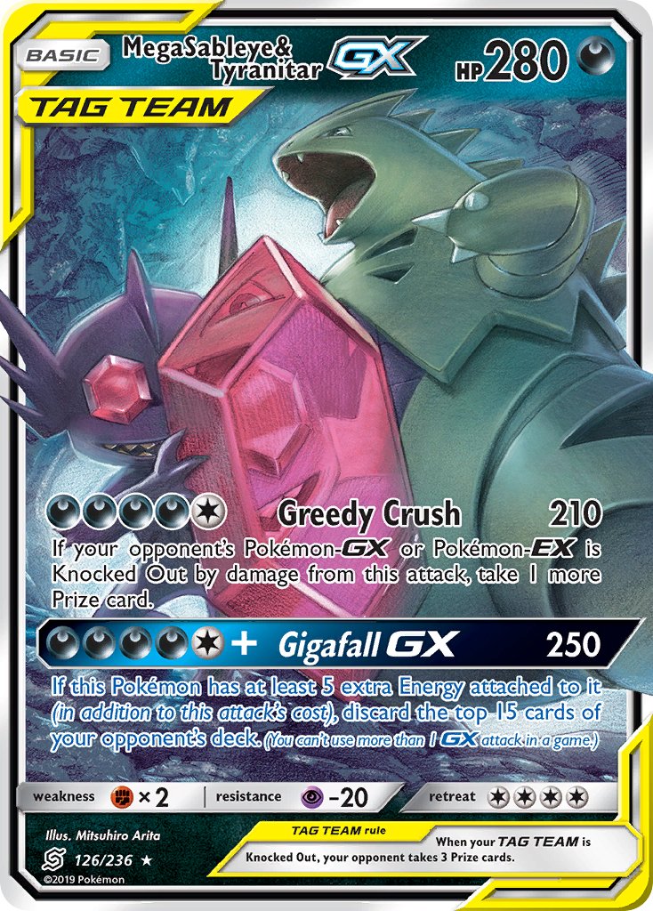 Mega Sableye & Tyranitar-GX - 126 - Unified Minds