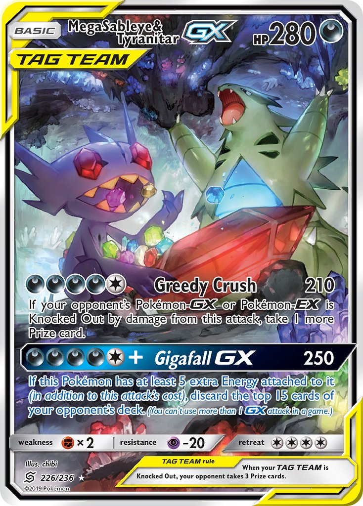 Mega Sableye & Tyranitar-GX - 226 - Unified Minds