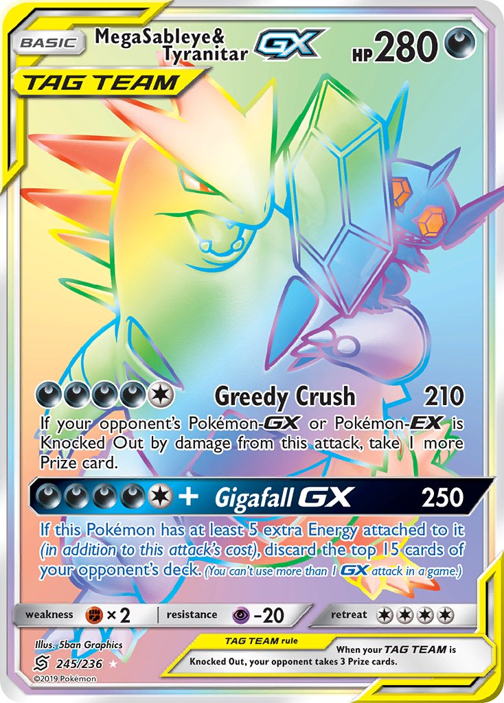 Mega Sableye & Tyranitar-GX - 245 - Unified Minds