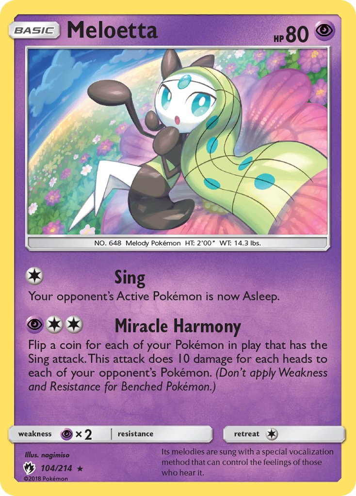 Card Meloetta 85/162 da coleção BREAKthrough