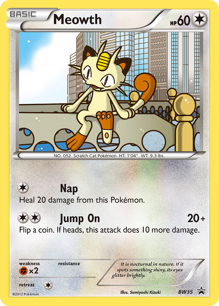 Meowth - BW35 - Black & White Promos