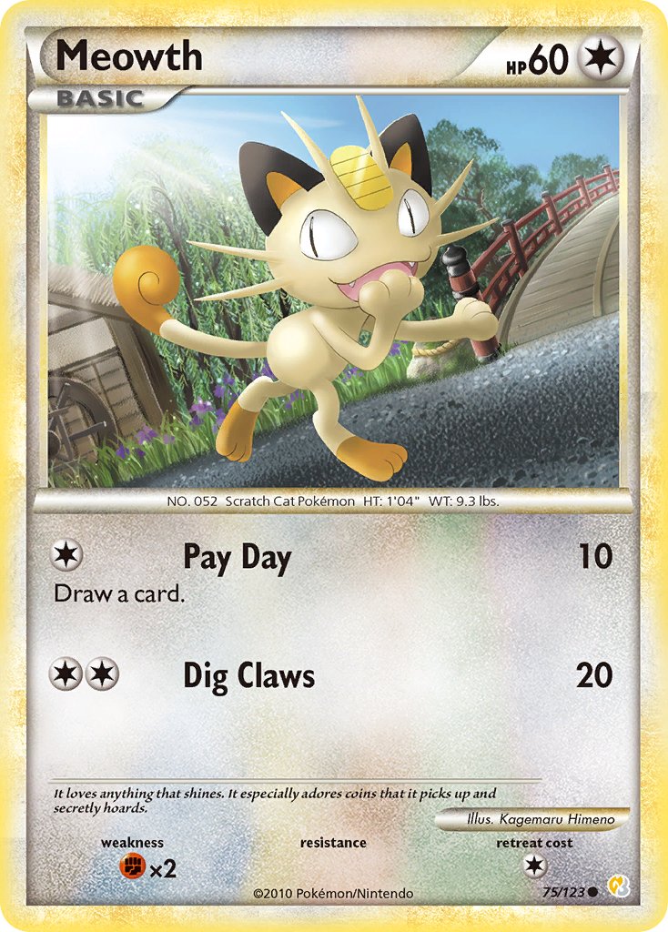 Meowth - 75 - HeartGold & SoulSilver