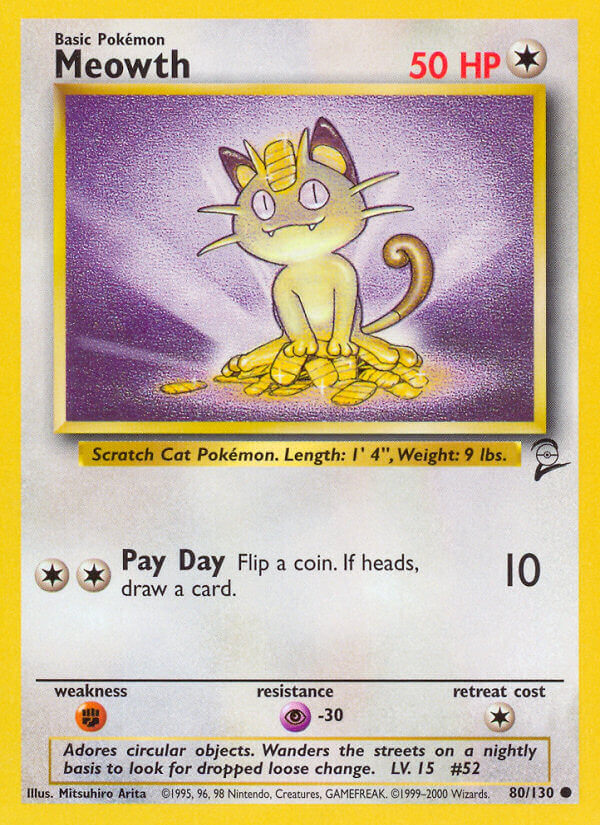 Meowth-80-Base Set 2