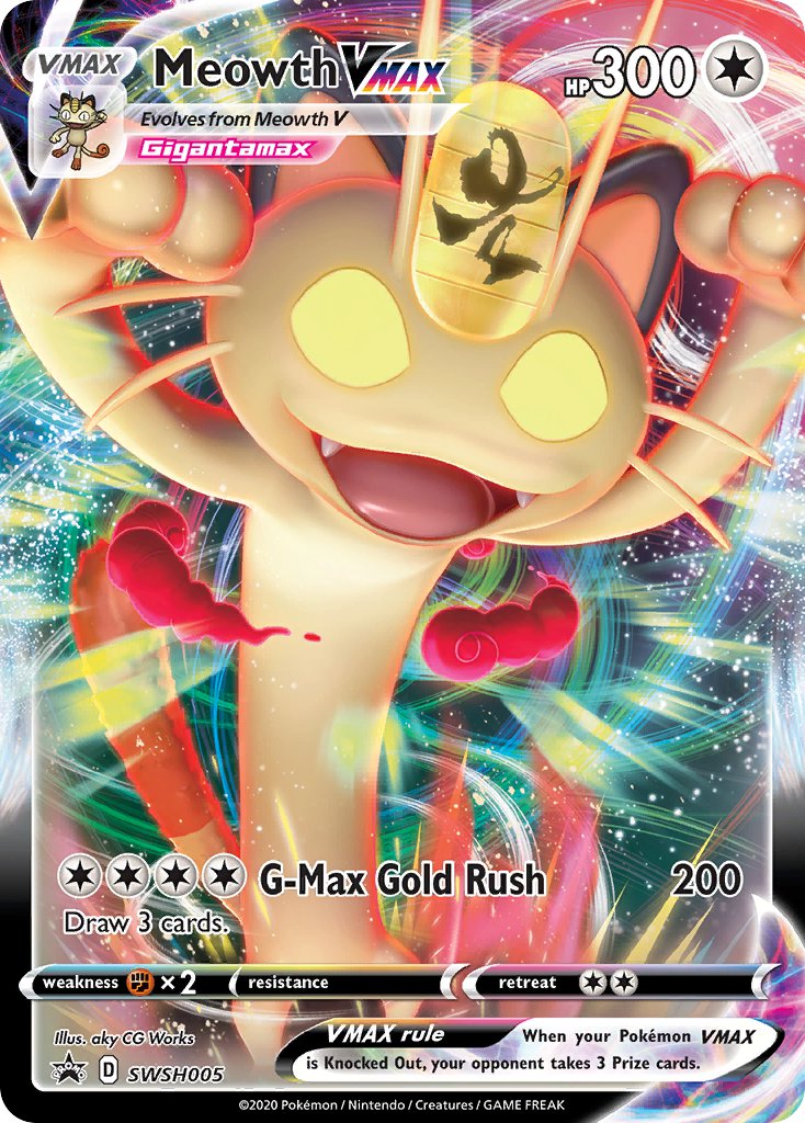 Meowth VMAX - SWSH005 - Sword & Shield Promos