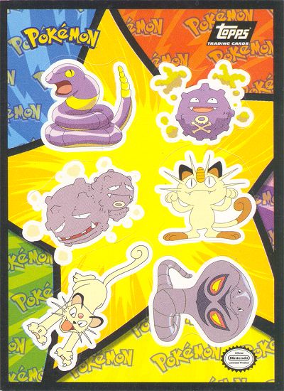 Ekans, Koffing, Weezing, Meowth, Persian, Arbok