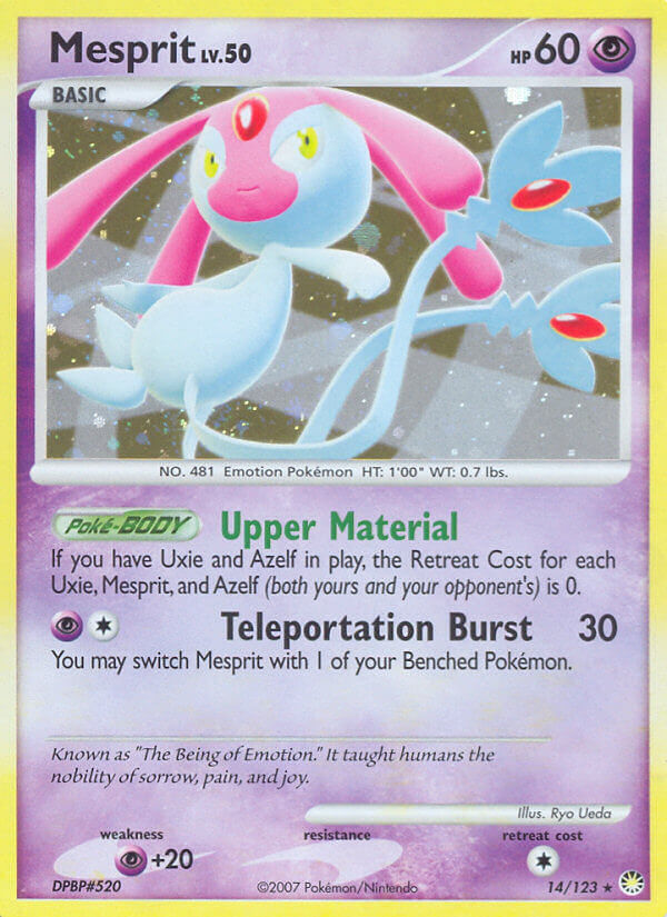 Auction Prices Realized Tcg Cards 2008 Pokemon Diamond & Pearl Legends  Awakened Mesprit LV.X-Holo