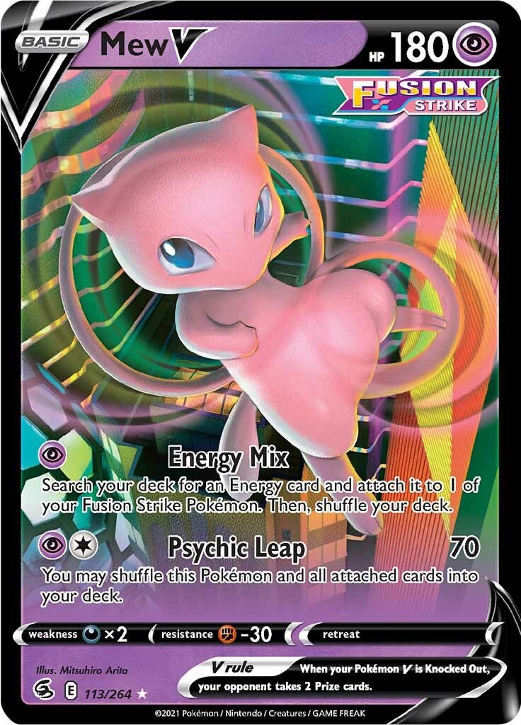 Check the actual price of your Mew V 113/264 Pokemon card