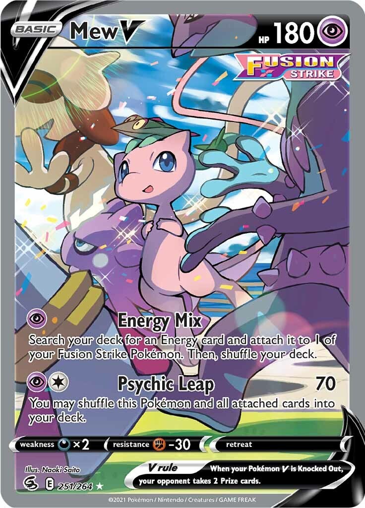 Mew V (Alternate Full Art) - 251 - Fusion Strike