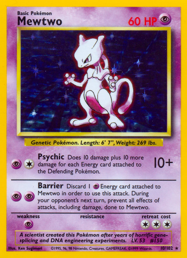 Mewtwo Base set Unlimited