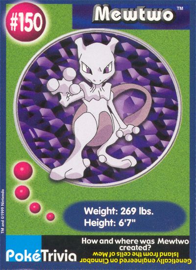 Mewtwo - 150 - Burger King  - front