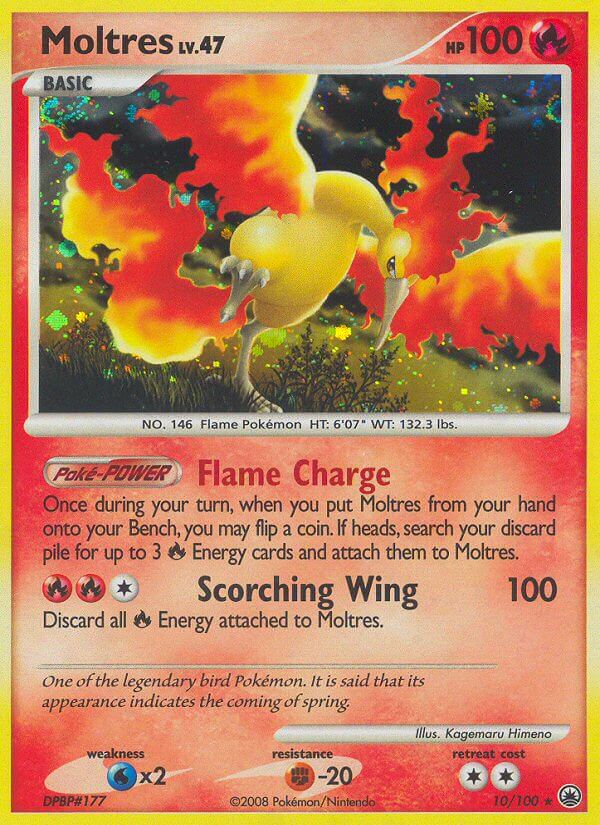 Moltres Holo Rare - Next Destinies 14/99 - Black & White Pokemon Card