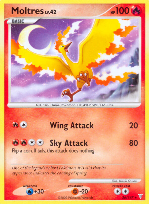 Moltres Holo Rare - Next Destinies 14/99 - Black & White Pokemon Card