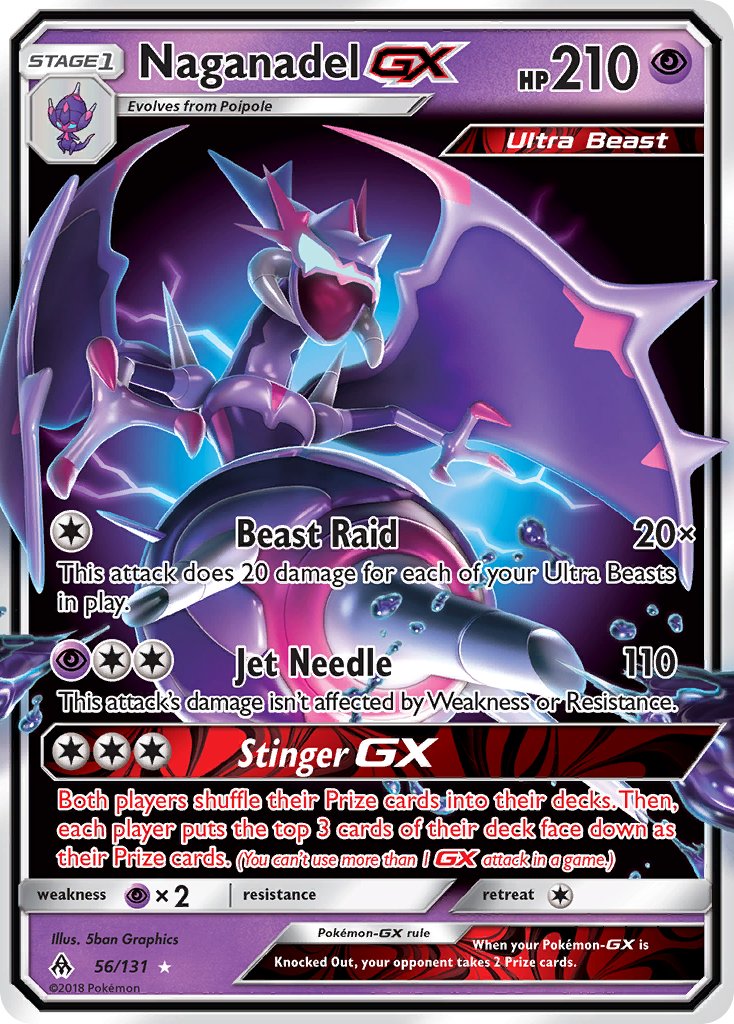 Naganadel GX (Full Art) (121/131) [Sun & Moon: Forbidden Light