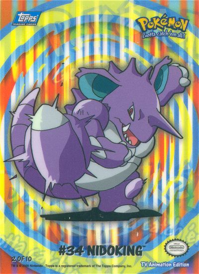 Nidoking - 2 of 10 - Topps - Series 2 - front