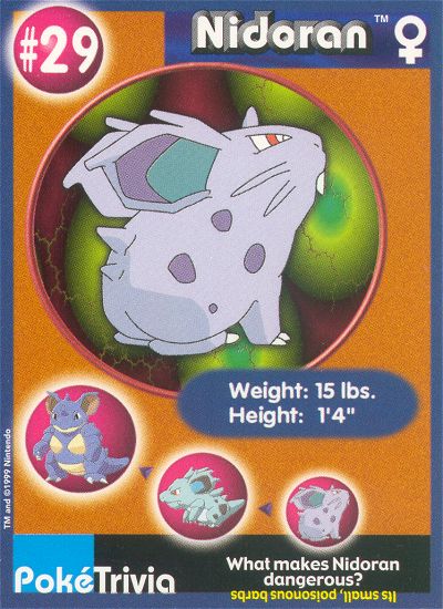 Nidoran♀ - 29 - Burger King  - front