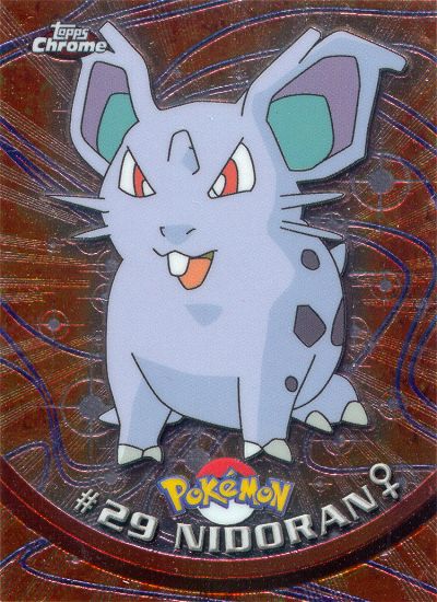 Nidoran♀ - 29 - Topps - Chrome series 1 - front