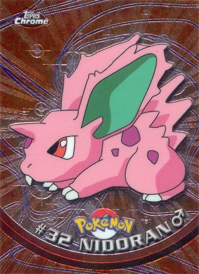 Nidoran♂ - 32 - Topps - Chrome series 1 - front