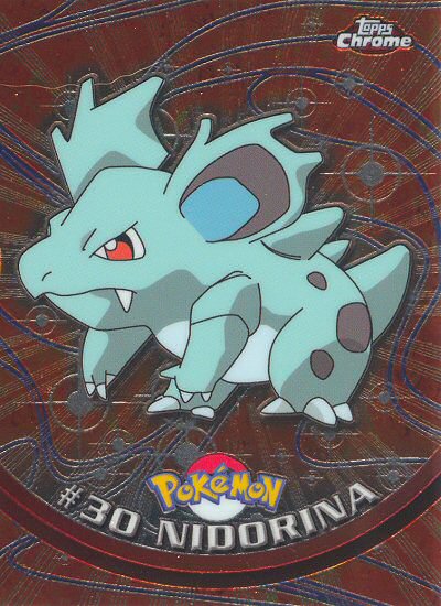 Nidorina - 30 - Topps - Chrome series 1 - front