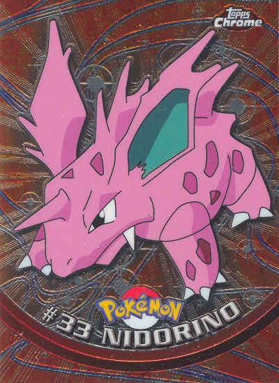 Nidorino - 33 - Topps - Chrome series 1 - front