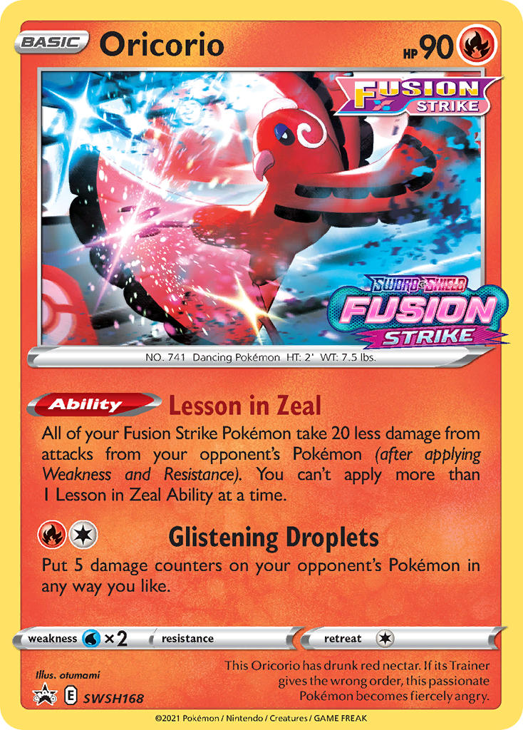 Oricorio - SWSH168 - Sword & Shield Promos