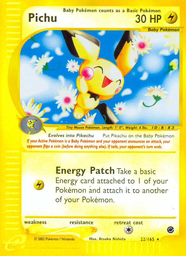 Pichu 22/165 Expedition Carta Pokémon Card English Original Holo GCC gioco