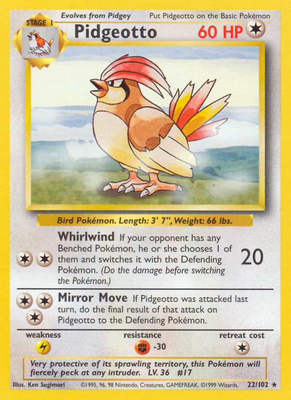 Pidgeotto Base set Unlimited