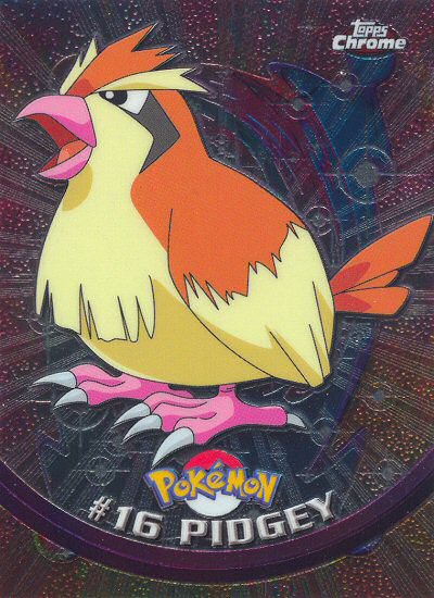 Pidgey - 16 - Topps - Chrome series 1 - front