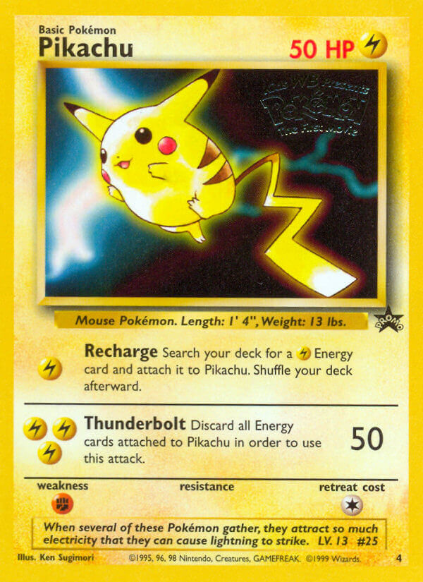 Pikachu - 4 (stamped) - Wizards Black Star Promos