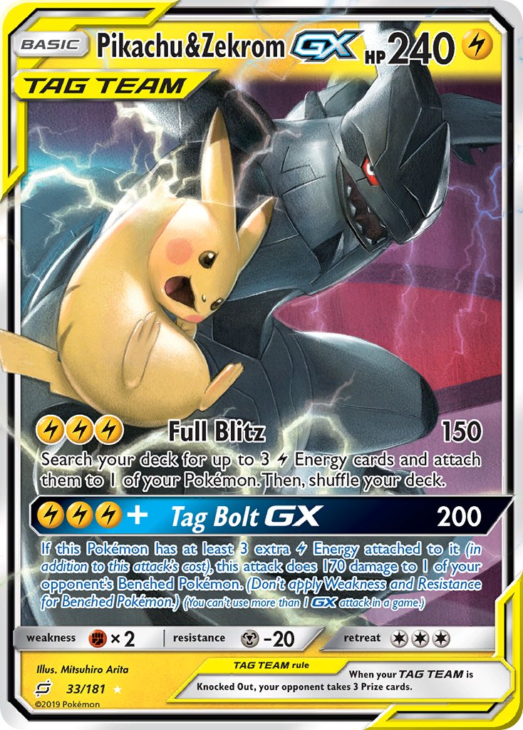 Pikachu & Zekrom-GX - 33 - Team Up