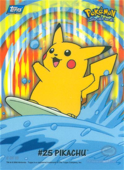 Pikachu - 8 of 10 - Topps - Series 2 - front