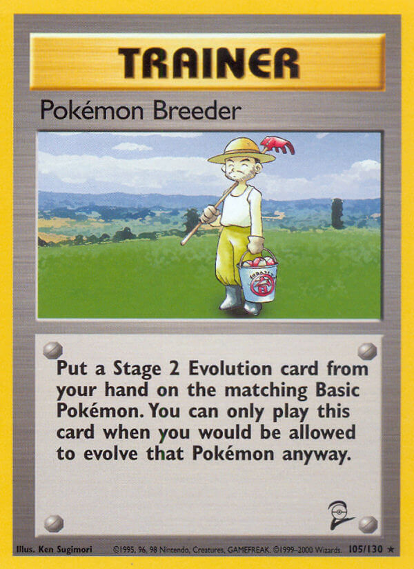 Pokémon Breeder-105-Base Set 2