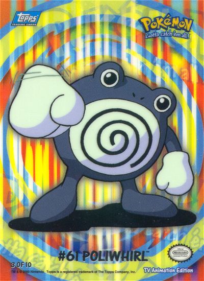 Poliwhirl - 3 of 10 - Topps - Series 2 - front