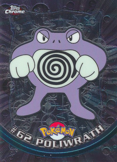 Poliwrath - 62 - Topps - Chrome series 1 - front