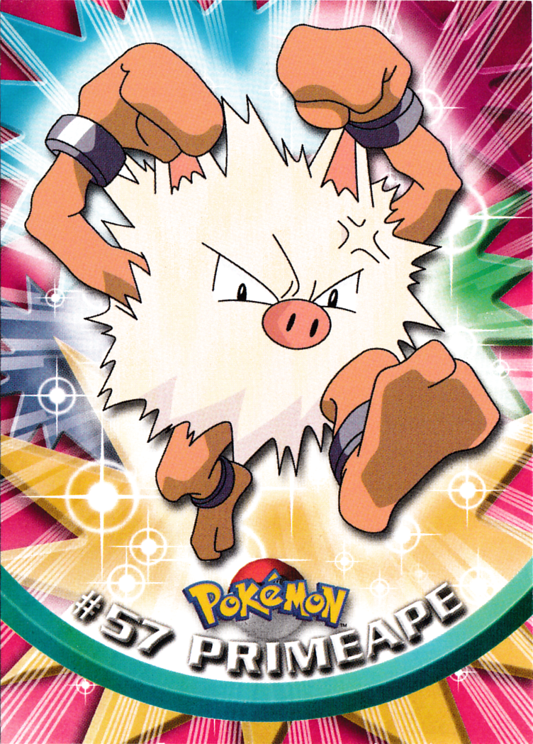 Primeape - 57 - Topps - Series 1 - front