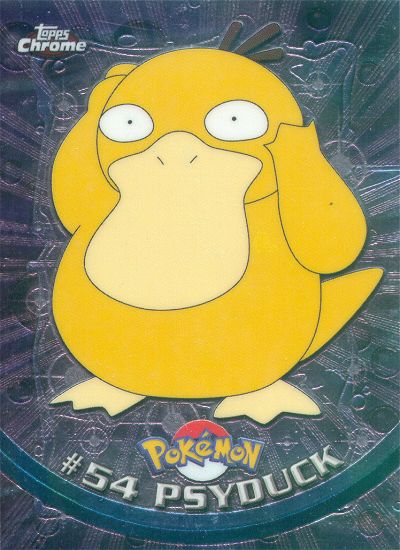 Psyduck - 54 - Topps - Chrome series 1 - front