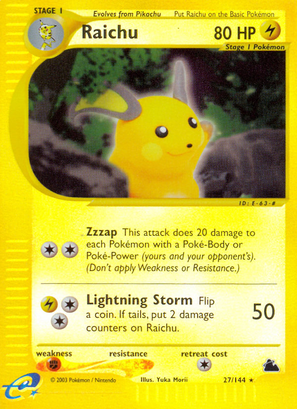 Raichu - 27/144 - Reverse holo - Skyridge