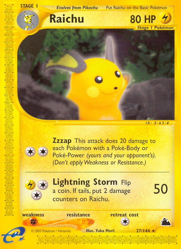 Raichu - 27/144 - Skyridge