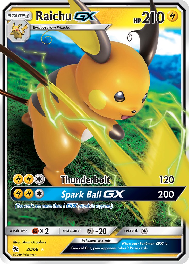 Raichu-GX - 20 - Hidden Fates