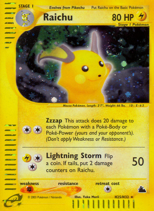 Raichu - H25/H32 - Skyridge