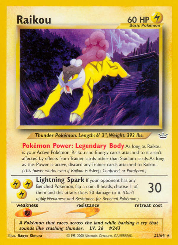 Raikou-EX - Dark Explorers Pokémon card 38/108