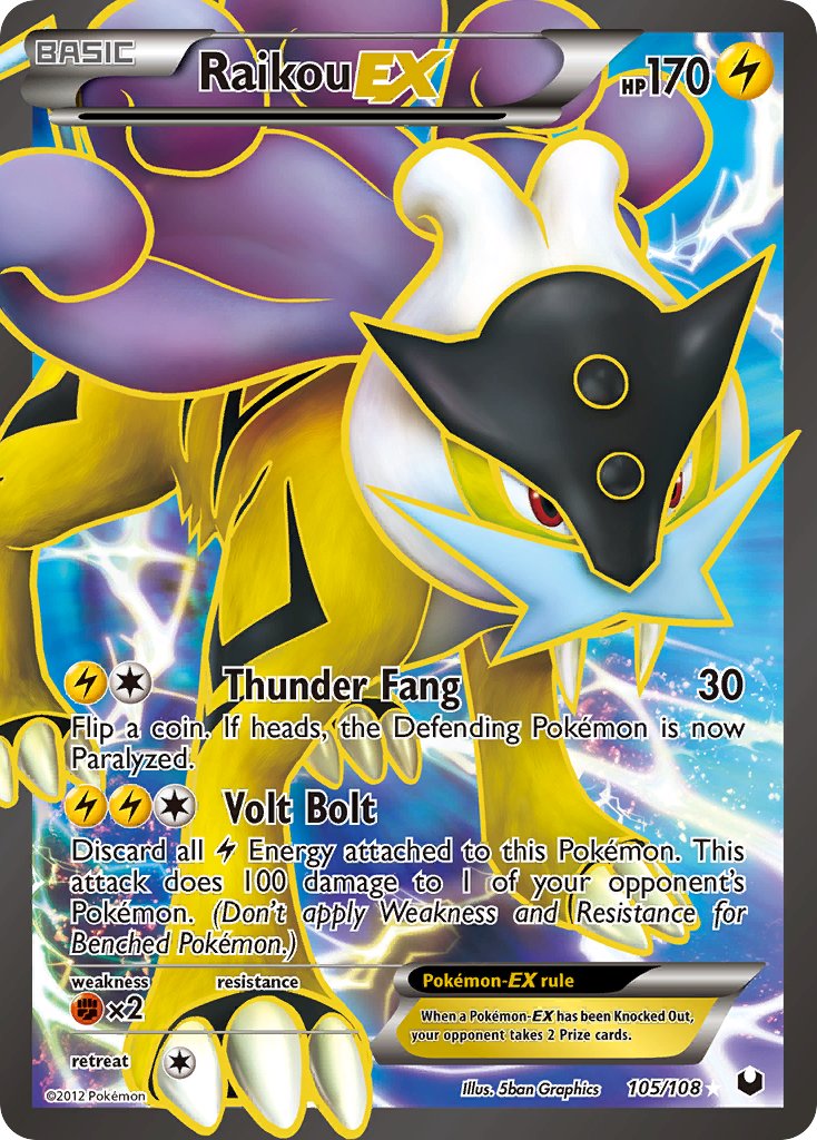 Raikou EX (38/108) [Black & White: Dark Explorers]