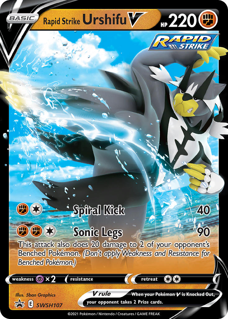 Rapid Strike Urshifu V - SWSH107 - Sword & Shield Promos