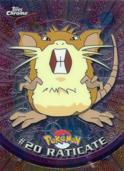 Raticate - 20 - Topps - Chrome series 1 - front