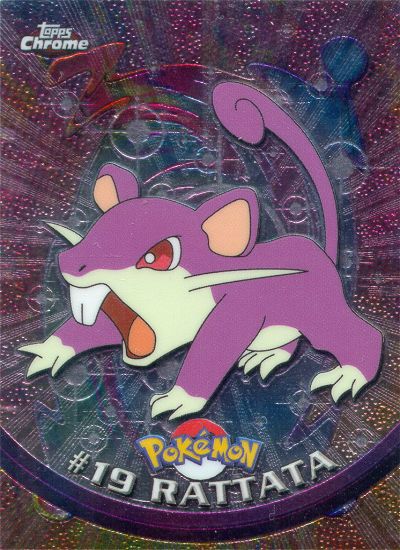 Rattata - 19 - Topps - Chrome series 1 - front