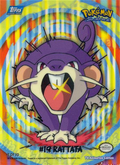 Rattata - 9 of 10 - Topps - Series 2 - front