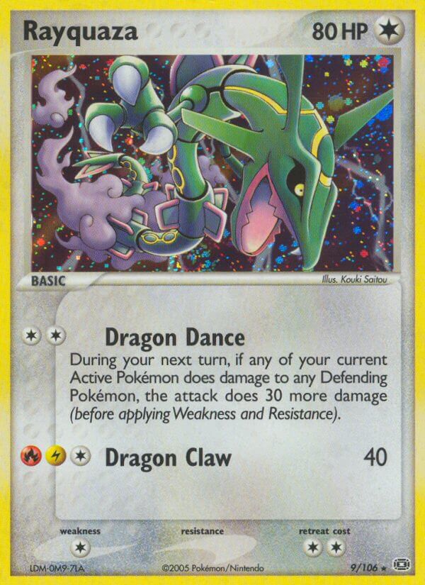 Check the actual price of your Rayquaza 9/106 Pokemon card