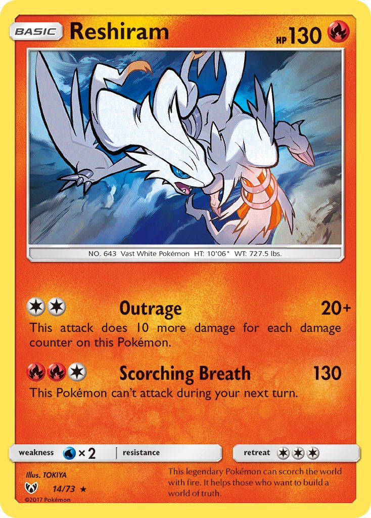 Reshiram - 14 - Shining Legends