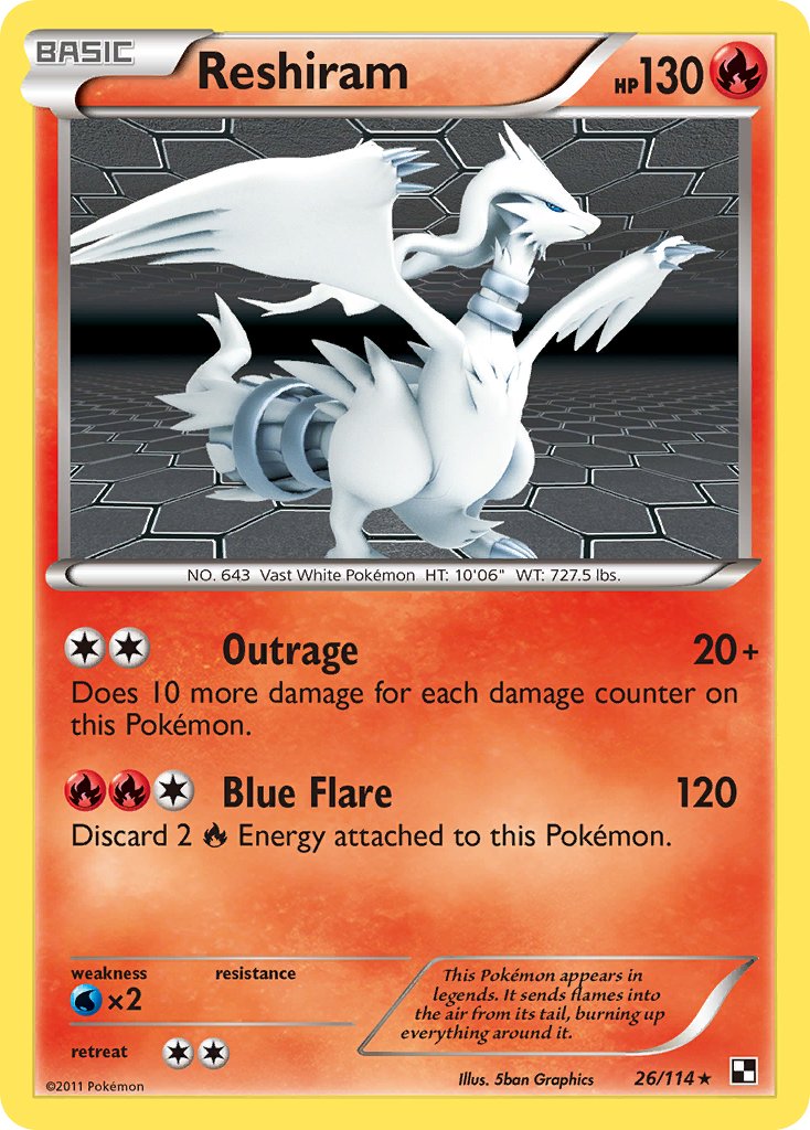 Reshiram GX Full Art 65/70 Dragon Majesty - Pokemon Card - HP