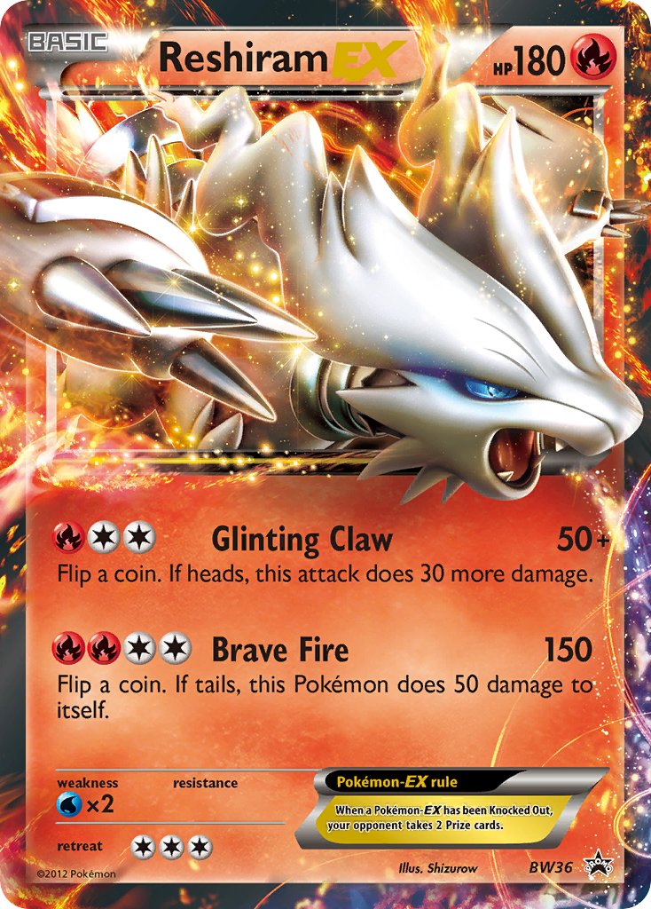 Reshiram-EX - BW36 - Black & White Promos