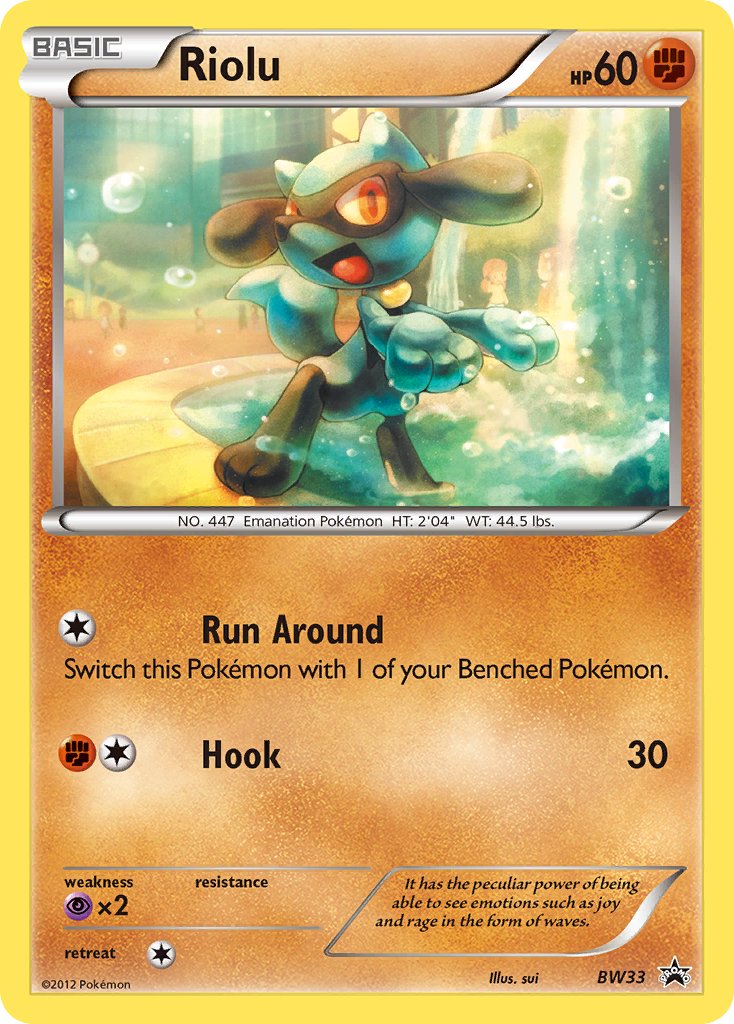 Riolu - BW33 - Black & White Promos